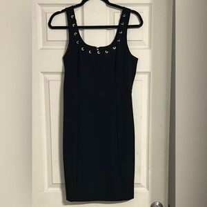 Michael Kors Black Embellished Sheath Dress
